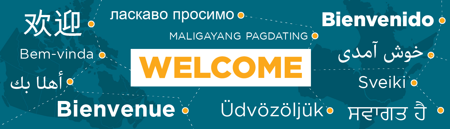 Welcome Header in Different Languages