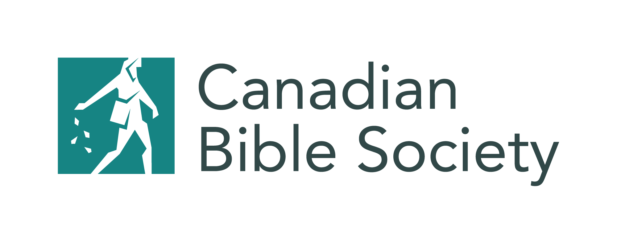 Canadian Bible Society logo with teal sower icon and wordmark